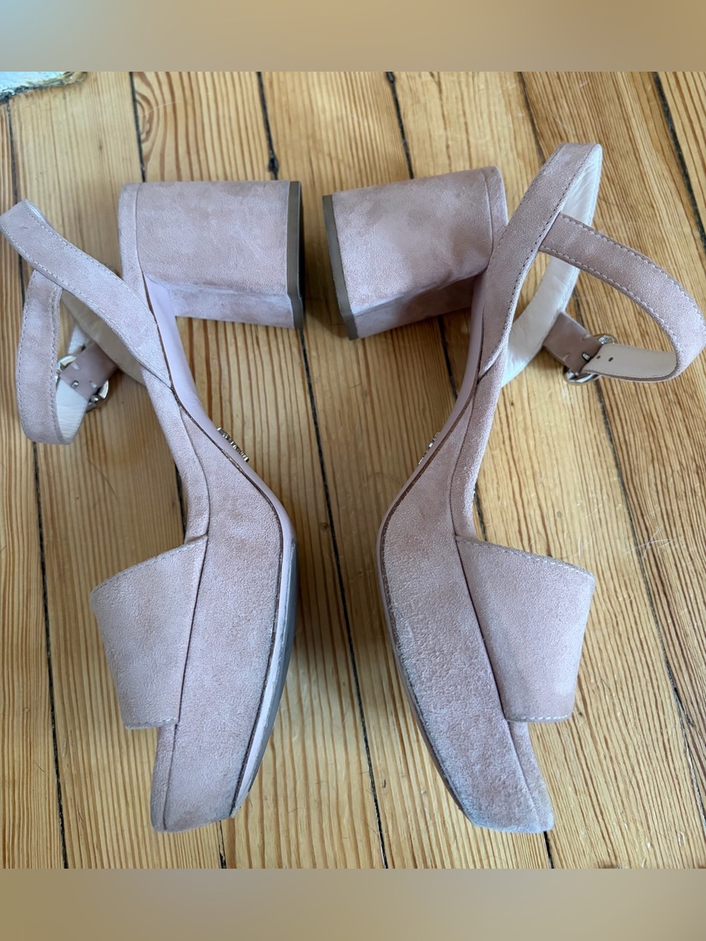 Prada Suede Platform Sandal 38.5 - Picture 2 of 10
